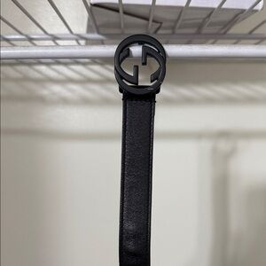 Black Leather Gucci Belt